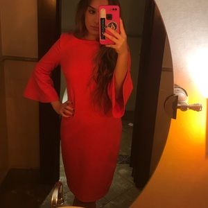 Calvin Klein Bell Sleeved Dress